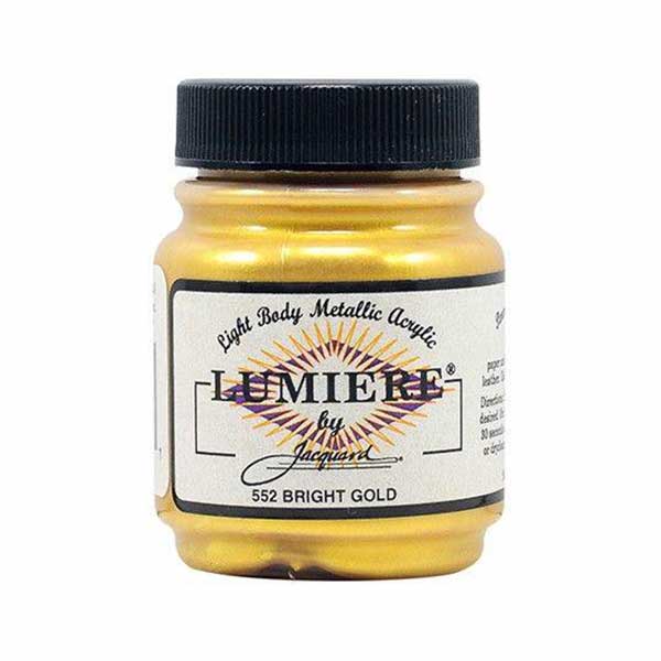 Vopsea pentru materiale textile Jacquard Lumiere, 67 ml, Bright Gold