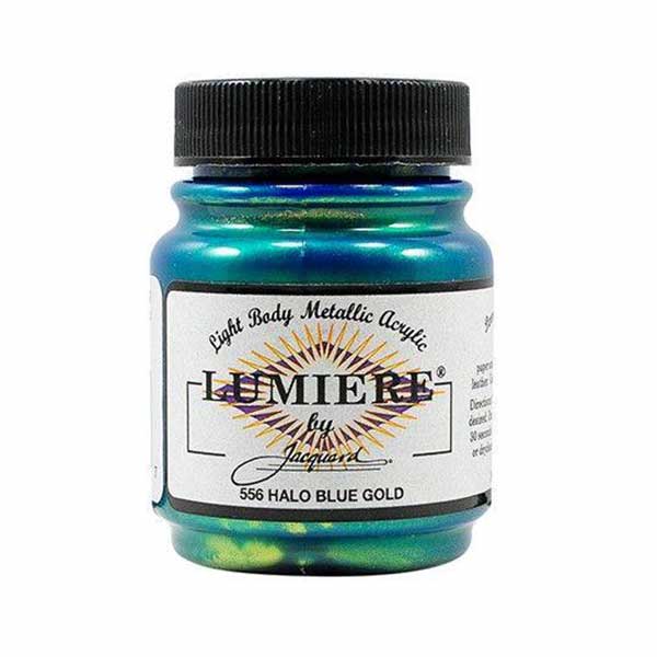 Vopsea pentru materiale textile Jacquard Lumiere, 67 ml, Halo Blue Gold