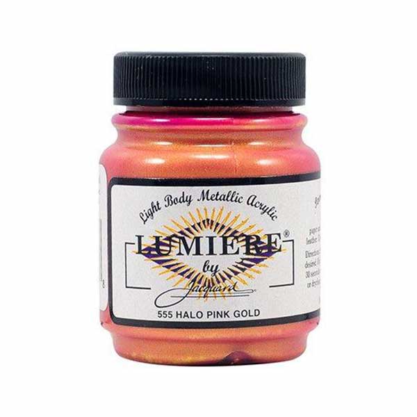 Vopsea pentru materiale textile Jacquard Lumiere, 67 ml, Halo Pink Gold