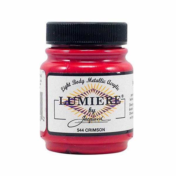 Vopsea pentru materiale textile Jacquard Lumiere, 67 ml, Crimson