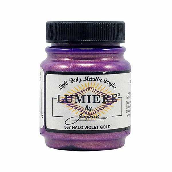 Vopsea pentru materiale textile Jacquard Lumiere, 67 ml, Halo Violet Gold