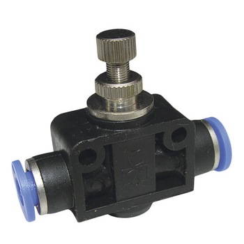 Drosel pneumatic de linie SA CONECTOR PLASTIC CU REGLAJ DEBIT 6mm MA0118.08 Drosel pneumatic de linie SA CONECTOR PLASTIC CU REGLAJ DEBIT 6mm MA0118.08