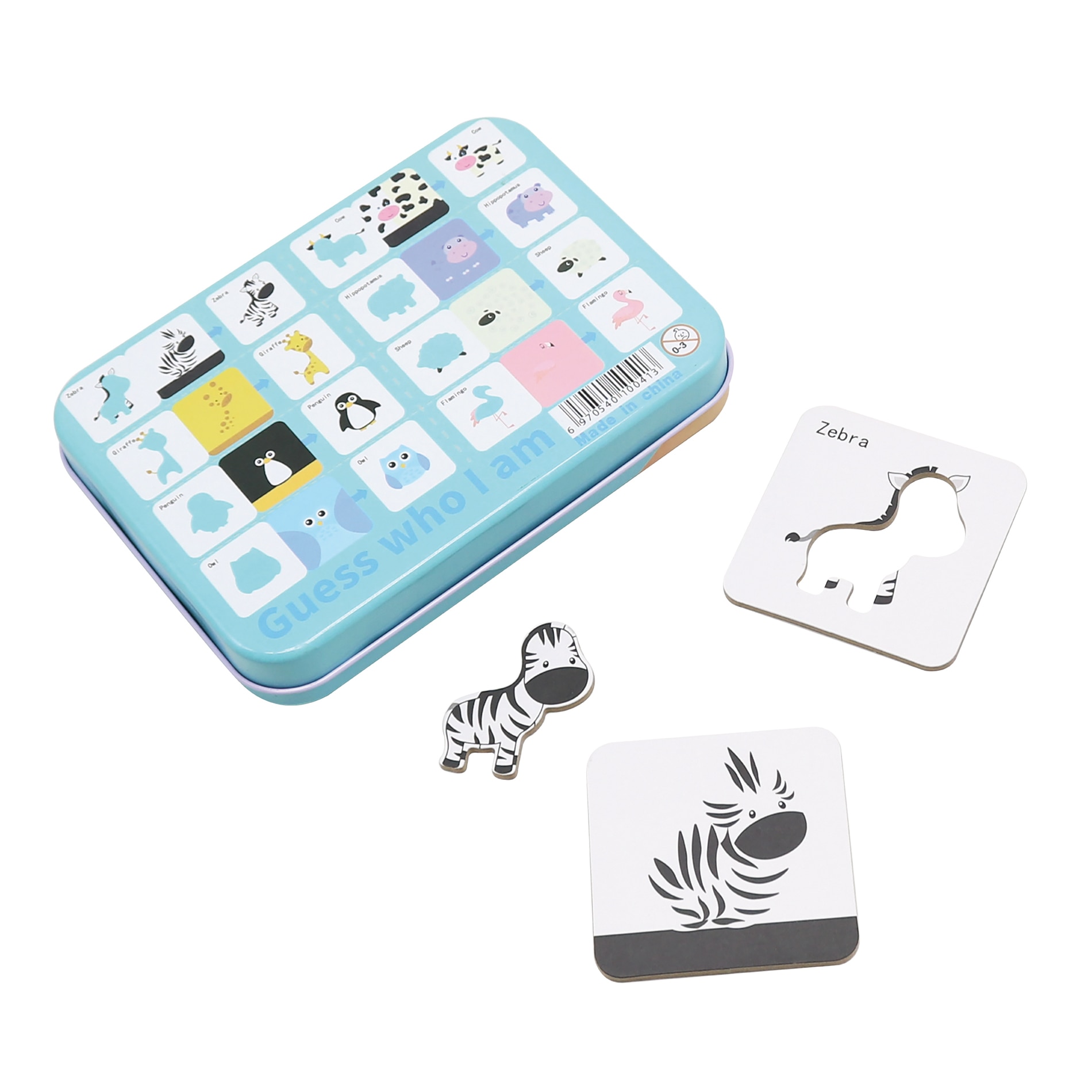 Joc puzzle ghici cine este, animale, Andreu Toys