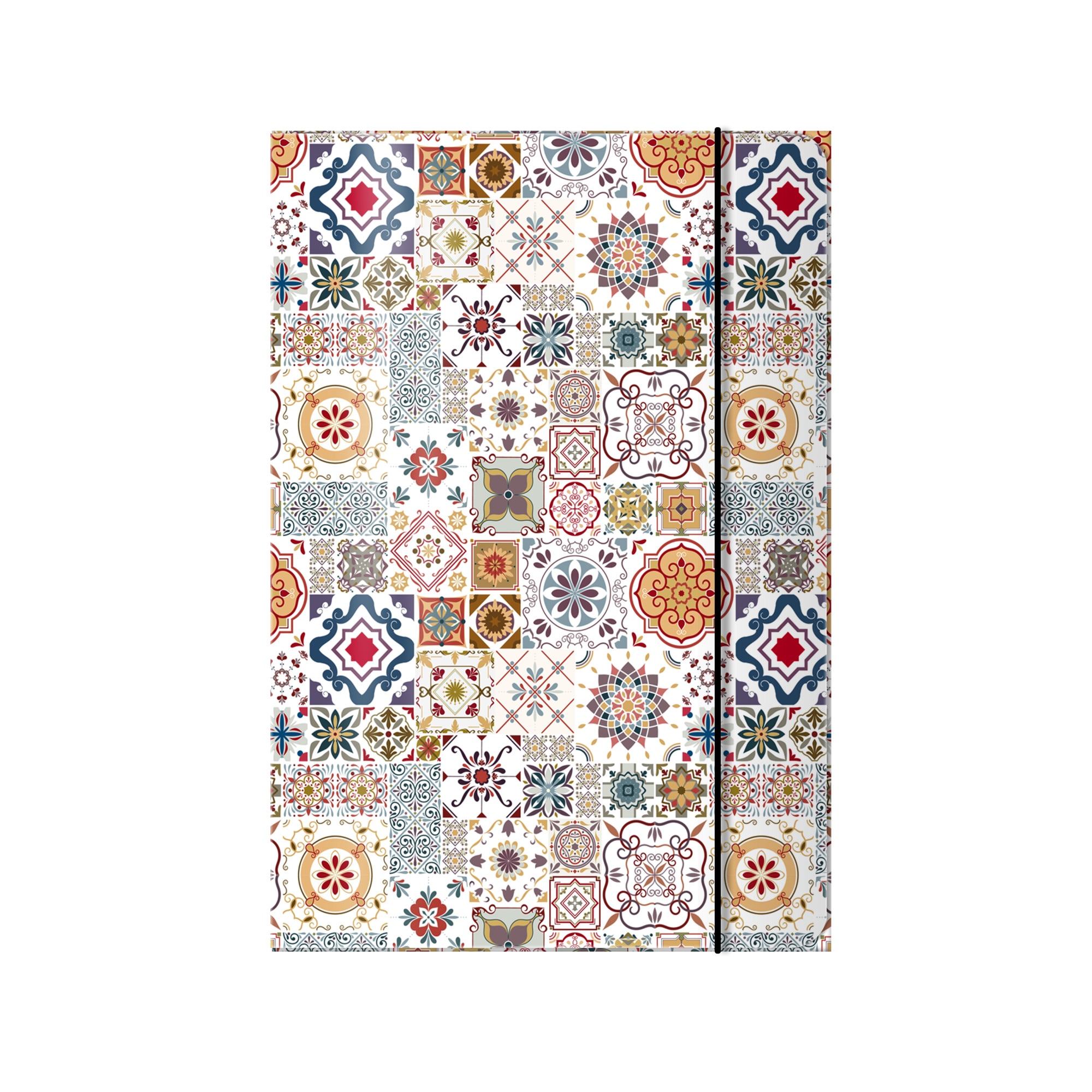 Mapa A4 carton plastifiat lucios, cu elastic, Mandala Tiles