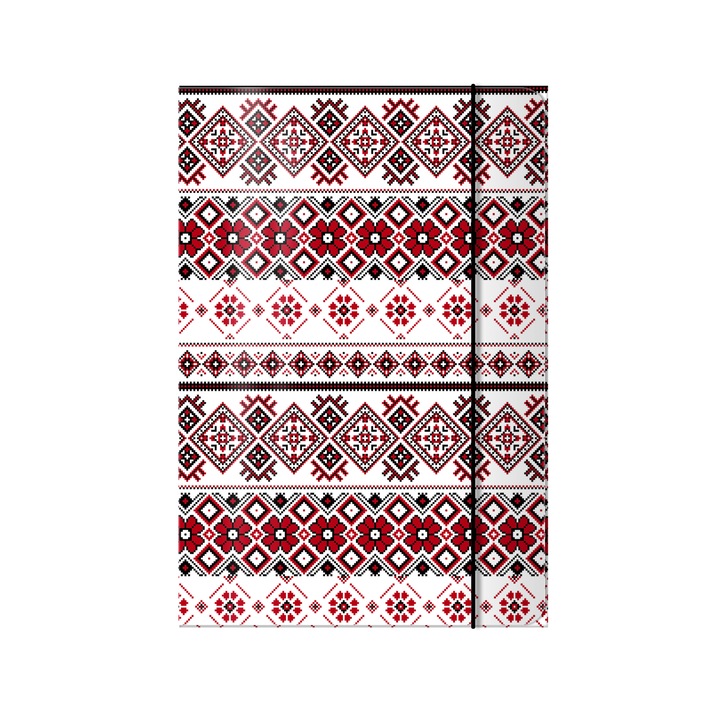 Mapa din Carton Laminat cu Elastic, Model Traditional