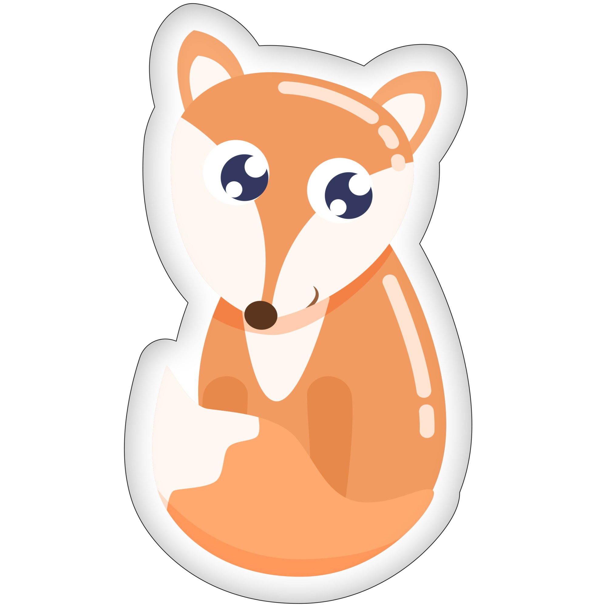 Perna decorativa copii, 40 x 25 cm, Vulpita