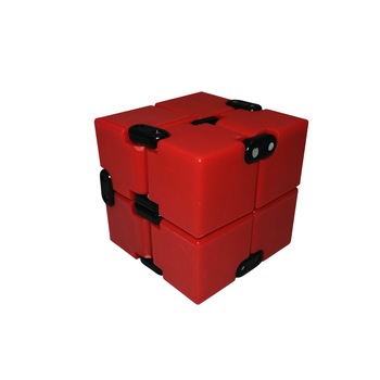 Jucarie antistres, cubul infinitului, 4 cm, plastic, rosu Jucarie antistres, cubul infinitului, 4 cm, plastic, rosu