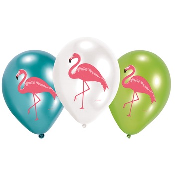 Set 6 Baloane Flamingo, Multicolor, 27.5 cm Set 6 Baloane Flamingo, Multicolor, 27.5 cm