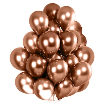 Set 20 baloane cromate , rose gold , 30 cm Set 20 baloane cromate , rose gold , 30 cm