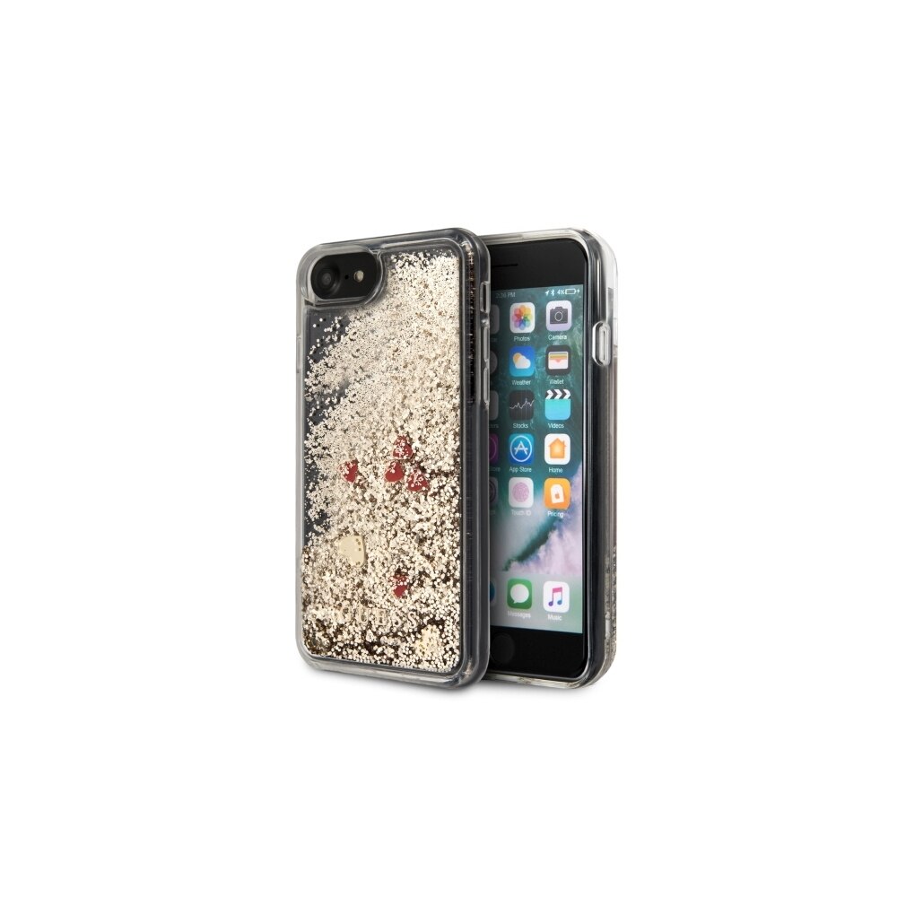Husa de protectie Guess pentru Apple iPhone 8, Poliuretan termoplastic, Gold