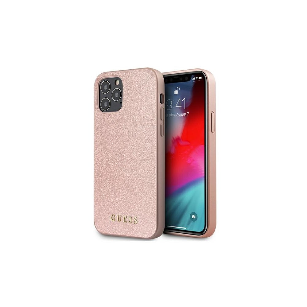 Husa de protectie Guess pentru Apple iPhone 12, Poliuretan termoplastic, Roz