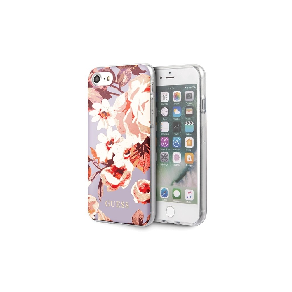 Husa de protectie Guess pentru Apple iPhone 8, Poliuretan termoplastic, Mov