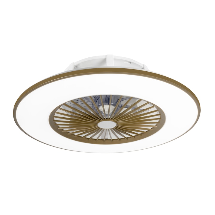 Ventilator de tavan cu lustra, Noaton, 11056CR Vega, 56 cm, lampa reglabil