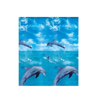 Perdea de dus Kleine Wolke albastra cu delfini Dophin din plastic ecologic 180x200cm Perdea de dus Kleine Wolke albastra cu delfini Dophin din plastic ecologic 180x200cm