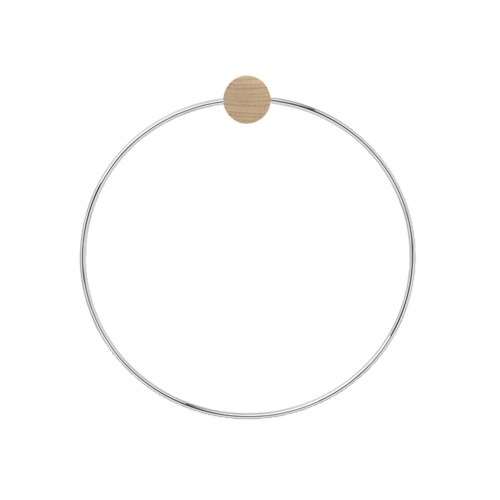 Suport prosop baie Ferm Living tip inel argintiu