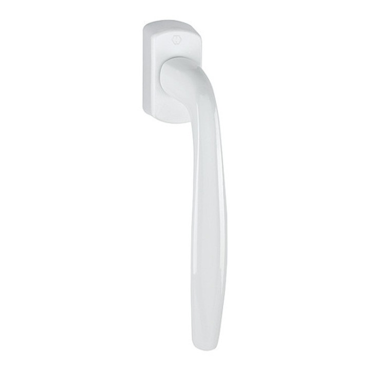Maner pentru usi, ferestre osciloculisante, Hoppe, secustik, cu patrat reglabil 32-42 mm, aluminiu, culoare alb