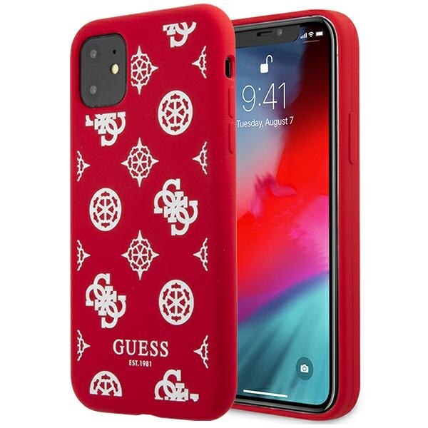 Husa pentru iPhone 11 Guess 4G Peony Collection red