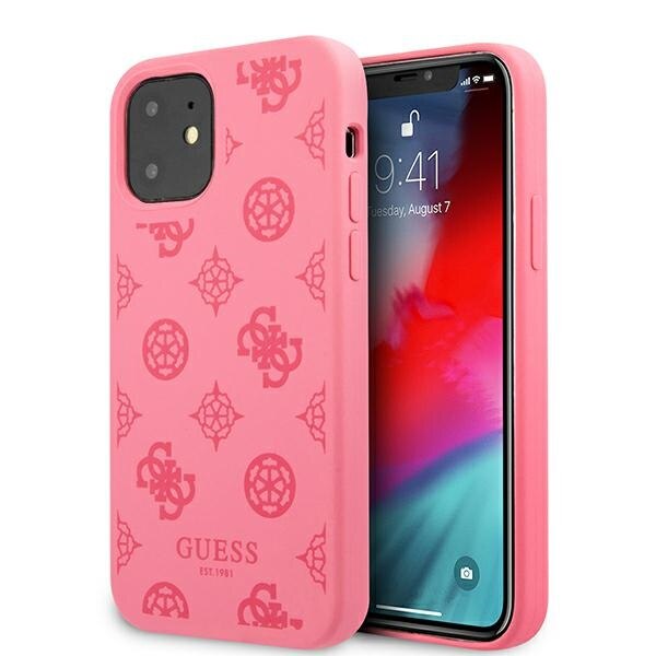 Husa pentru iPhone 11 Guess 4G Peony Collection fucsia