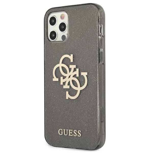 Husa pentru iPhone 12 / 12 Pro Guess Glitter 4G Big Logo black