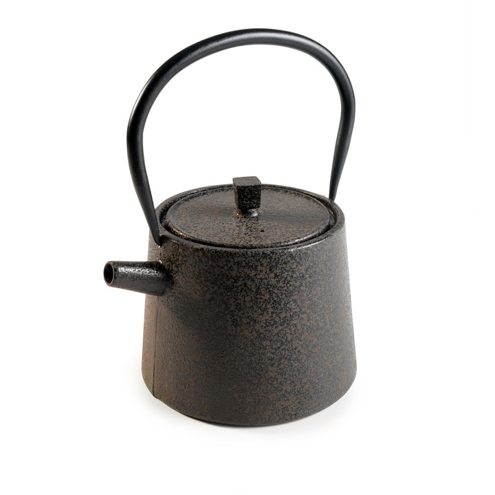 Ibili-Oriental vízforraló, öntöttvas, 11,5x10,5 cm, fekete