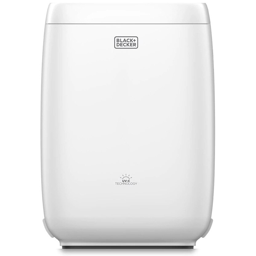 Purificator Black & Decker BXAP350E, CADR 350 m3/h, 40 W, Temporizator, Filtru HEPA, Afisaj digital, Alb