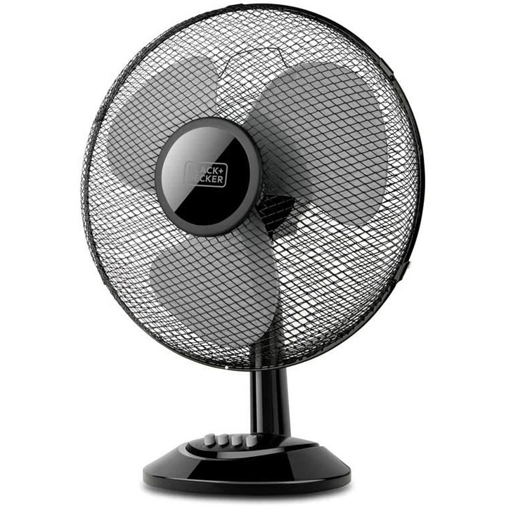 Вентилатор за под Black & Decker BXEFD41E, 40 W, Функция осцилация, 3 степени, H 50 см, Черен