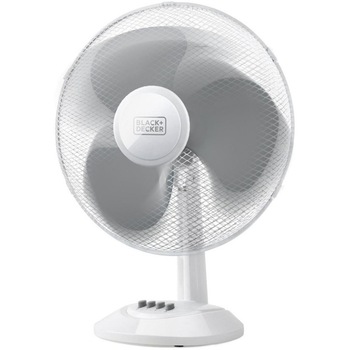 Ventilator de birou Black & Decker BXEFD42E, 60 W, Functie oscilatie, 3 trepte de viteza, H 50 cm, Alb Ventilator de birou Black & Decker BXEFD42E, 60 W, Functie oscilatie, 3 trepte de viteza, H 50 cm, Alb