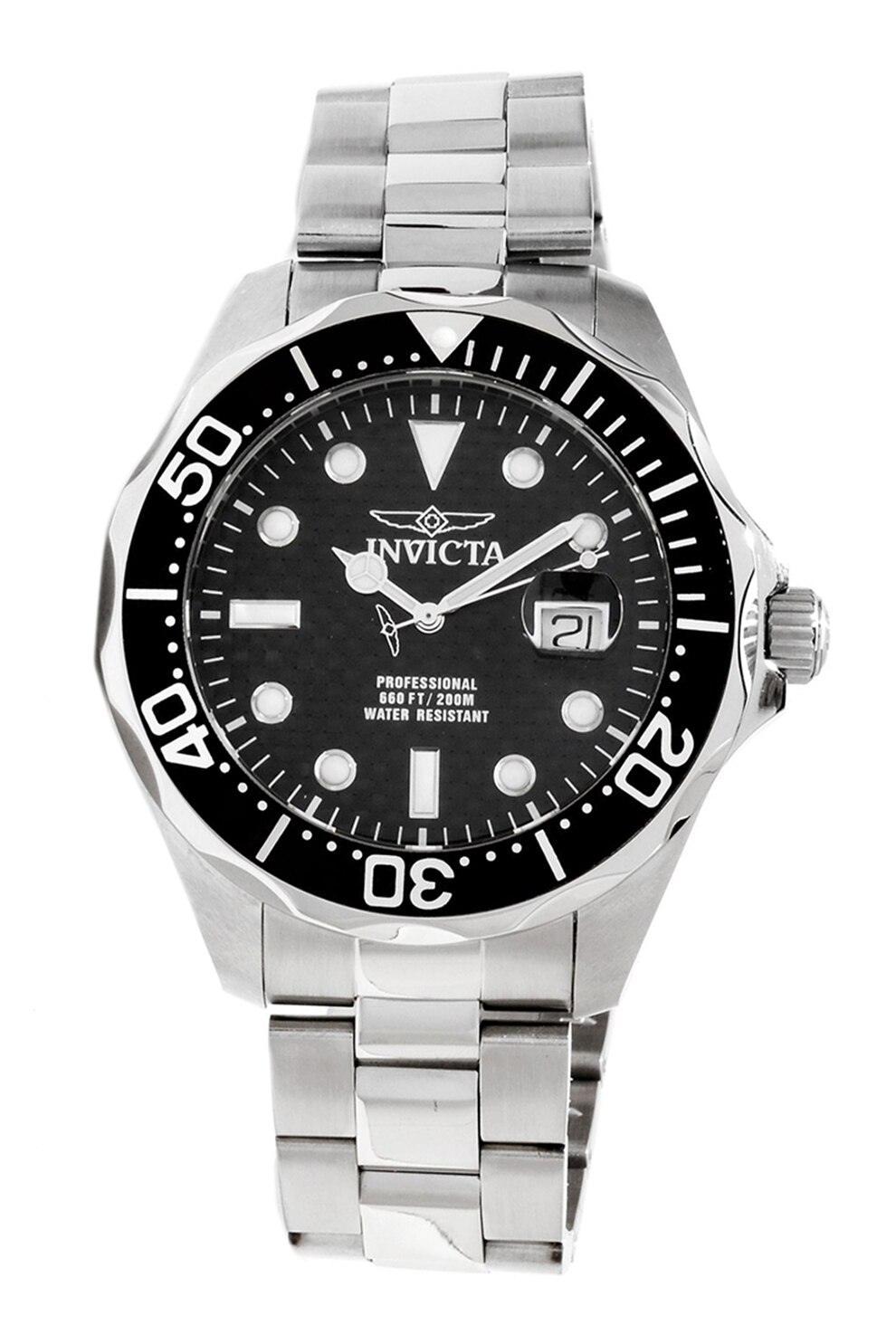 Invicta, Quartz Ceas de otel inoxidabil, Argintiu/Negru