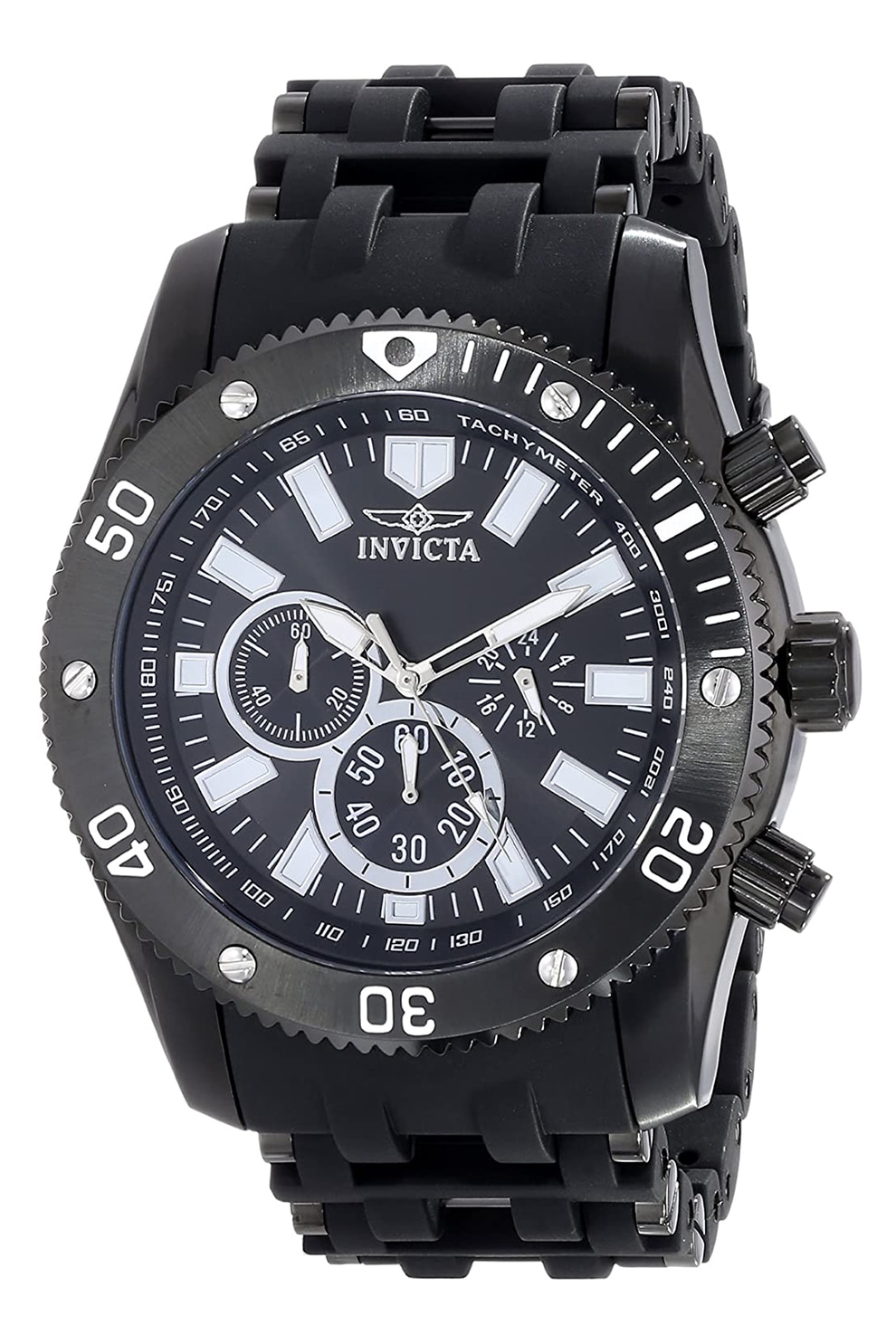 Invicta, Ceas cronograf de otel inoxidabil, Negru