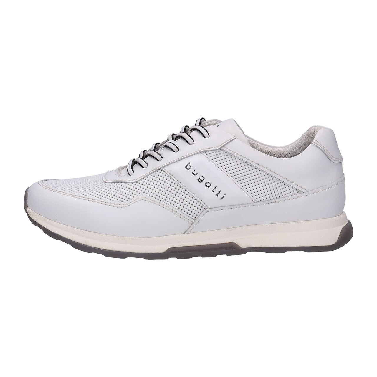 Tenisi pentru barbati, bugatti 311A2W011000, Piele naturala, Alb