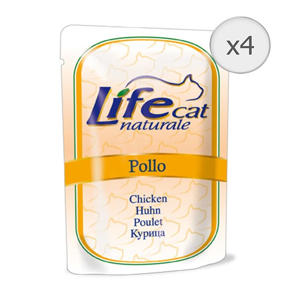 Hrana umeda pentru pisici Life Pui, 4 x 70 g
