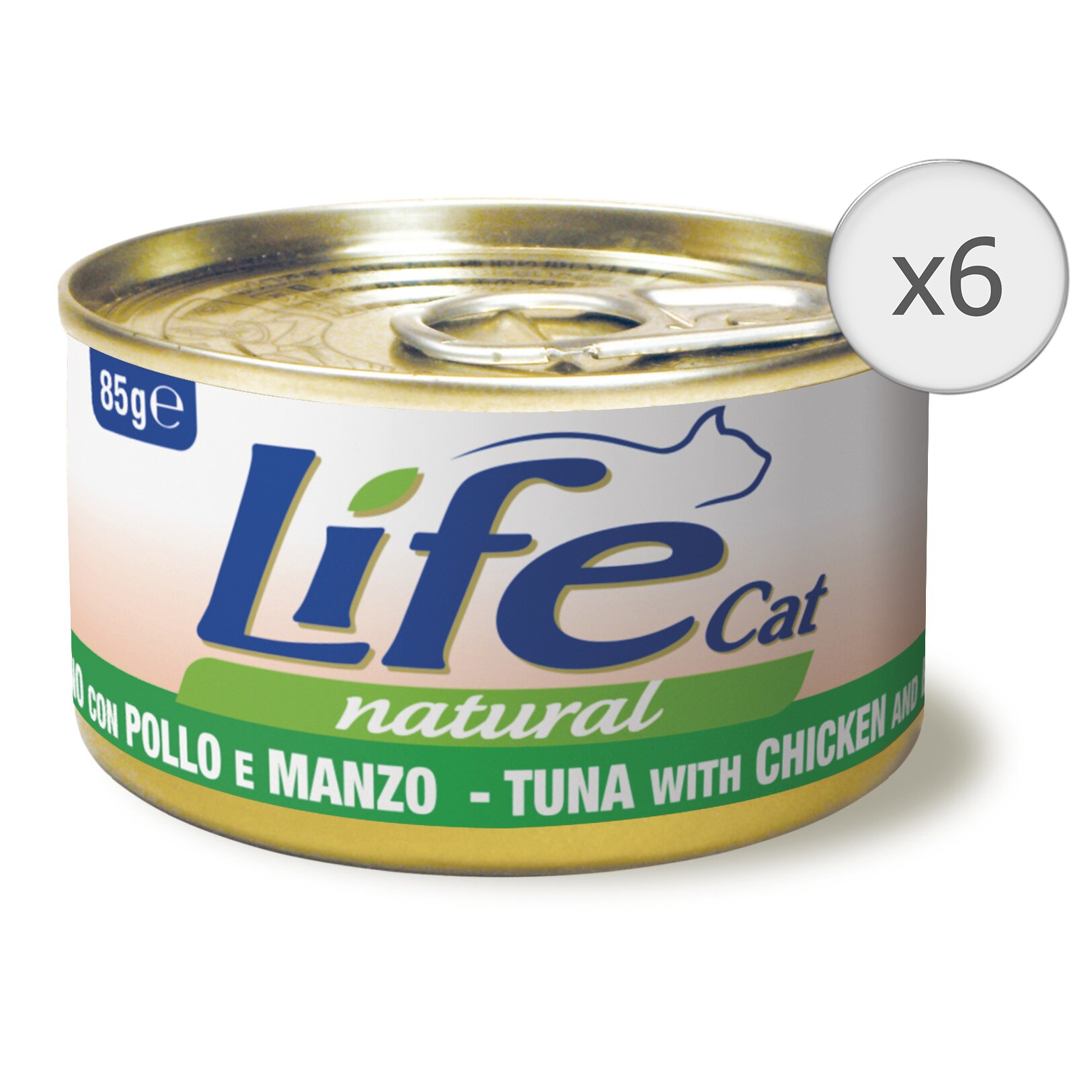 Hrana umeda pentru pisici Life Pui si Vita, 6 x 85 g