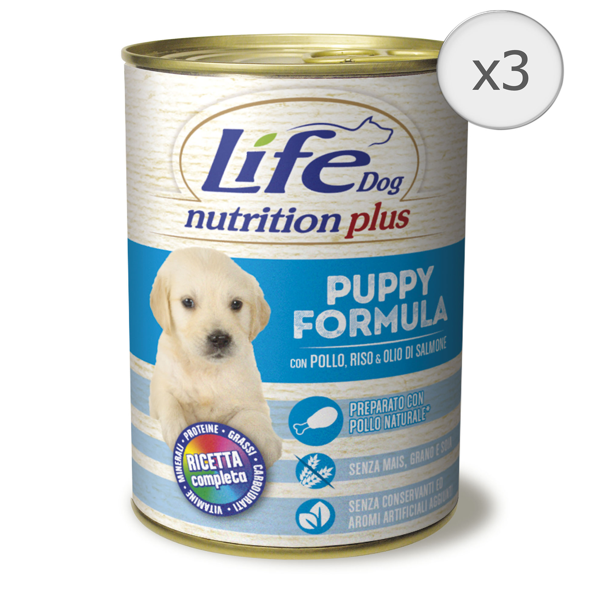 Hrana umeda pentru caini Life Puppy, 3 x 400 g