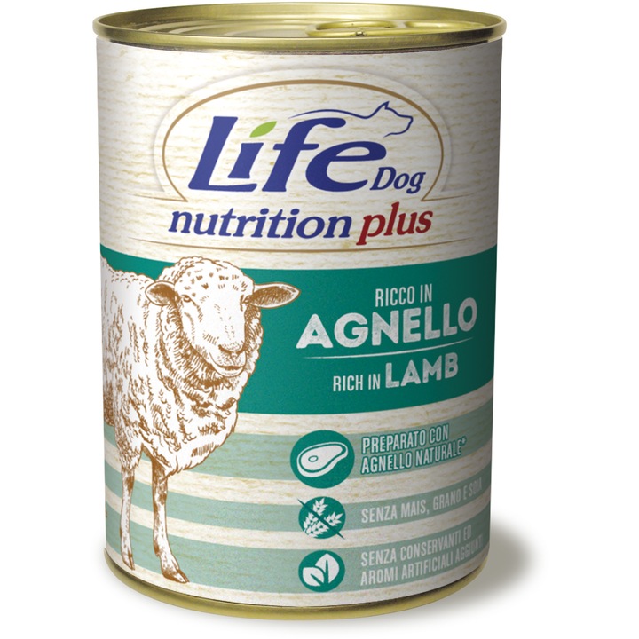 Hrana umeda pentru caini Life Ton si Orez, 3 x 400 g