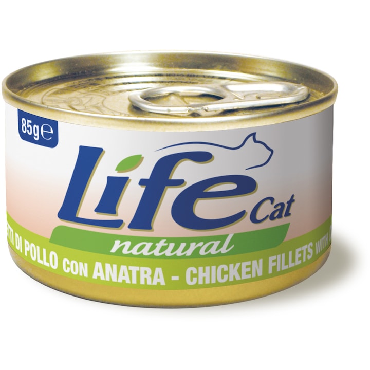 Hrana umeda pentru pisici Life Pui si Rata, 6 x 85 g