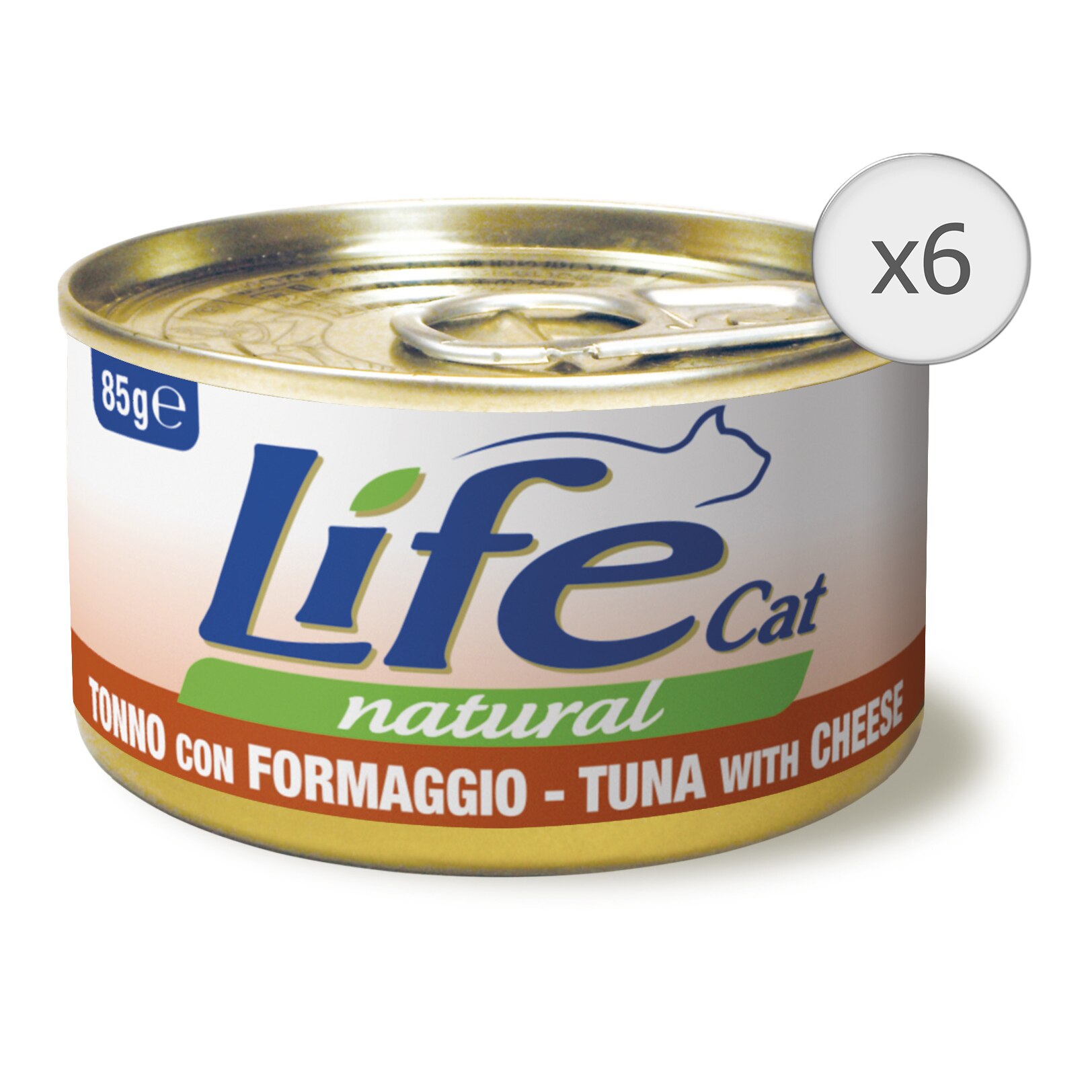 Hrana umeda pentru pisici Life Ton si Branza, 6 x 85 g