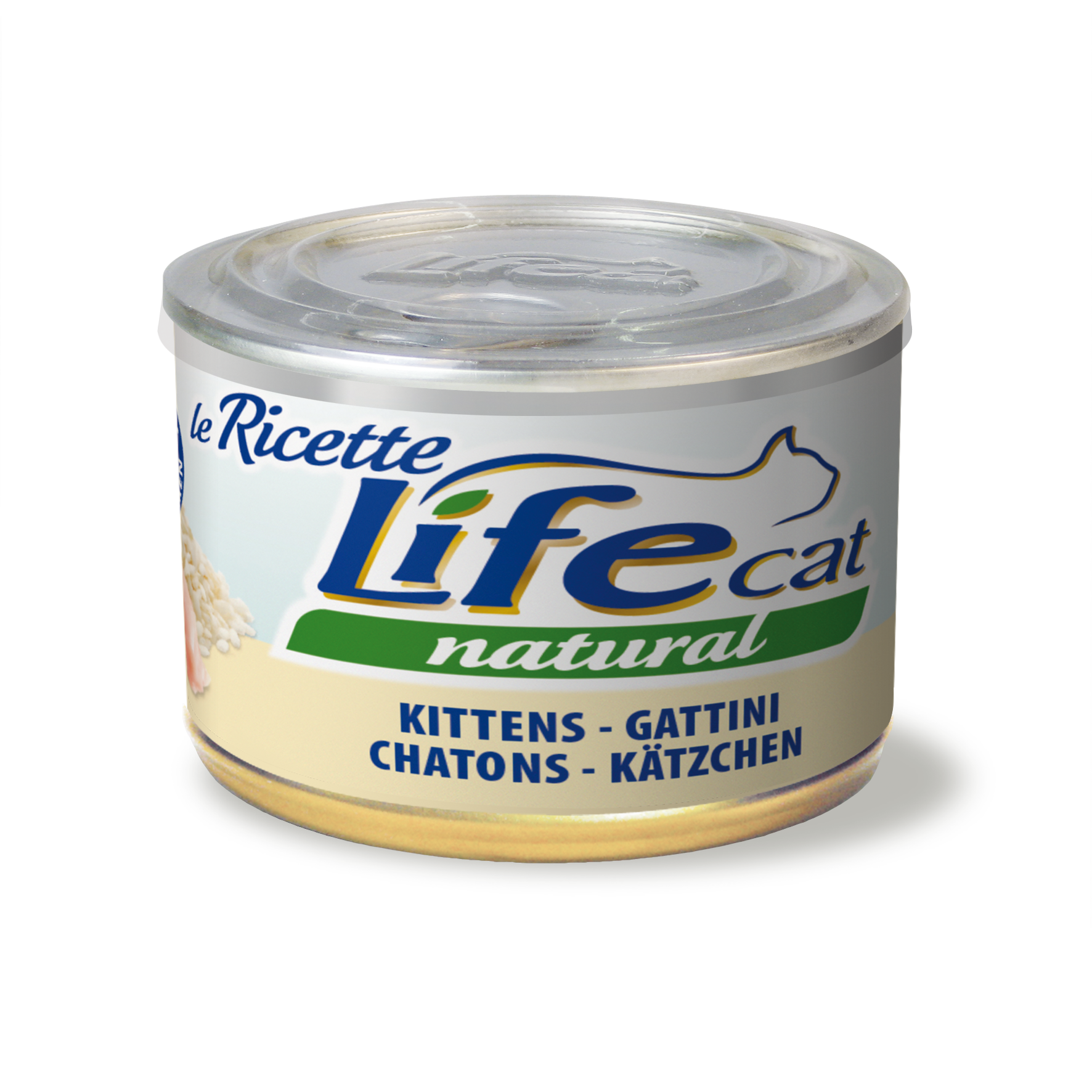Hrana umeda pentru pisici Life Le Ricette, Kitten cu Pui, 4 x 150 g