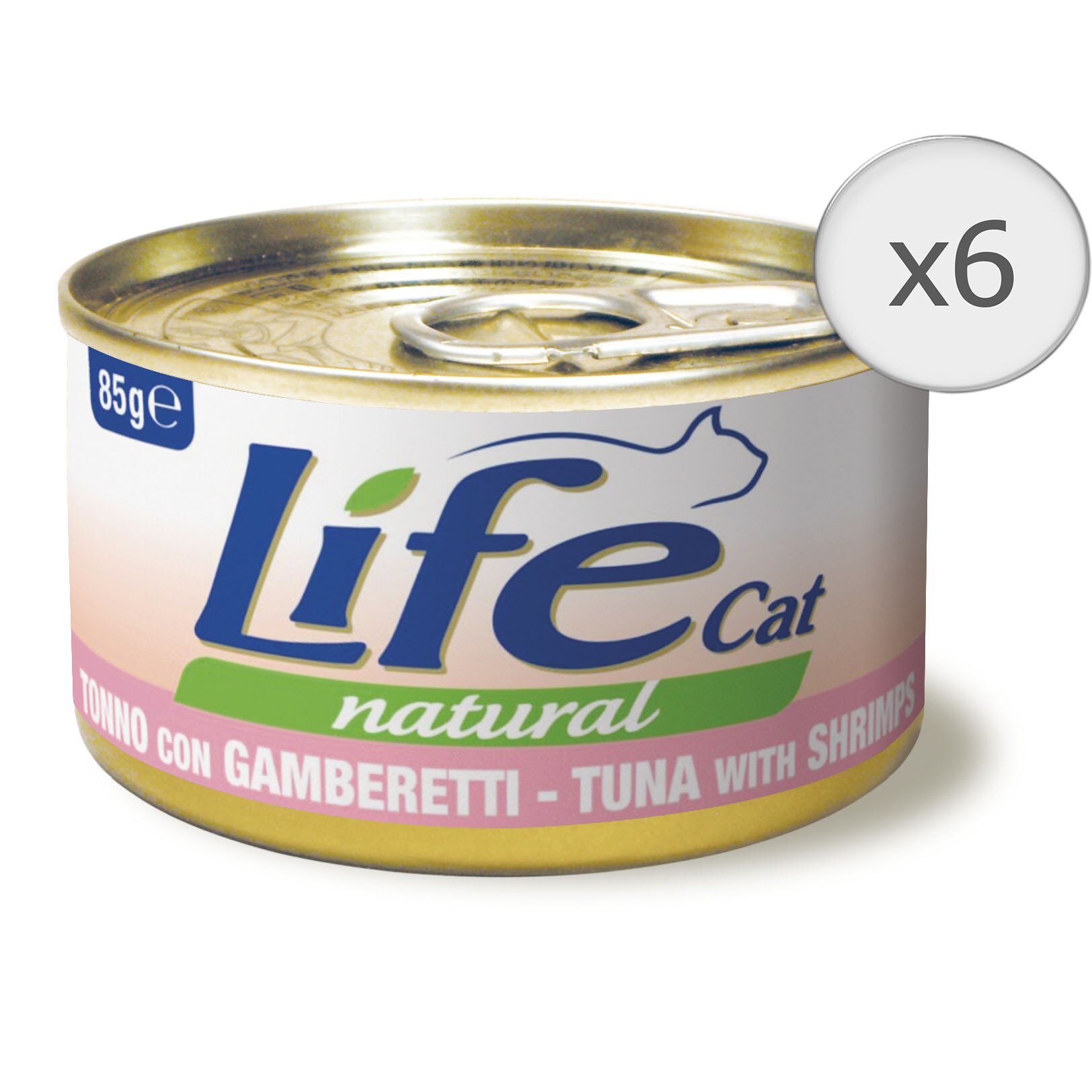 Hrana umeda pentru pisici Life Ton si Creveti, 6 x 85 g