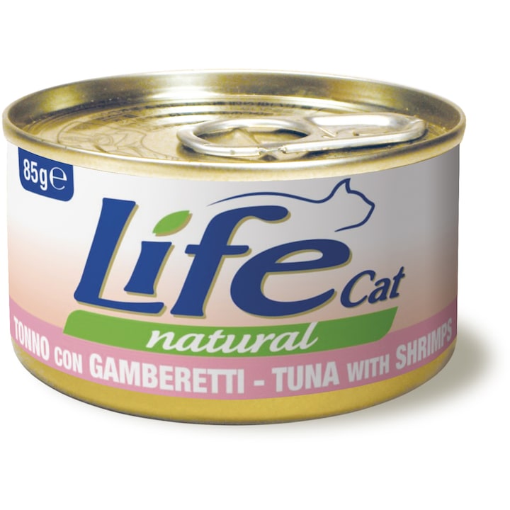 Hrana umeda pentru pisici Life Ton si Creveti, 6 x 85 g