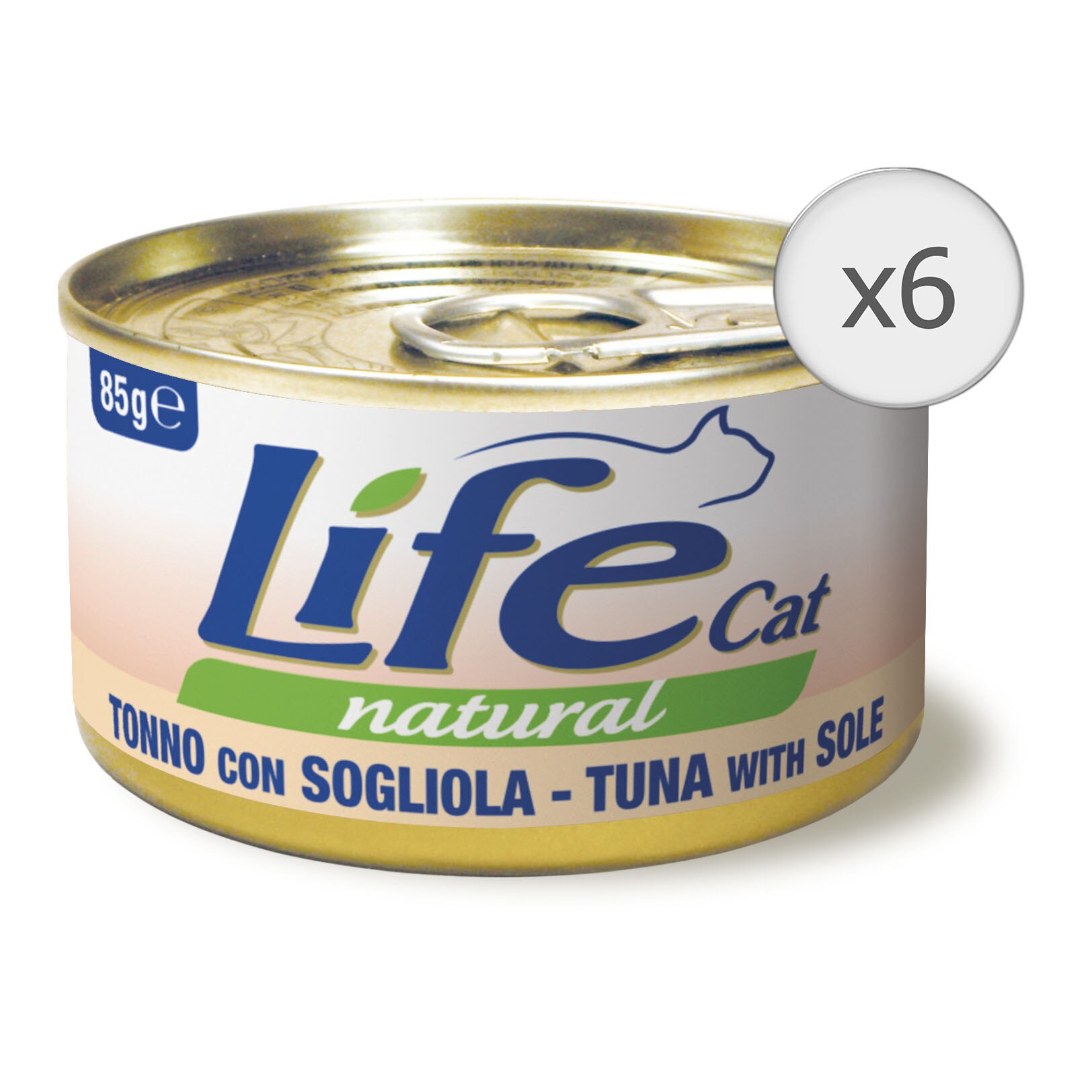 Hrana umeda pentru pisici Life Ton si Sole, 6 x 85 g
