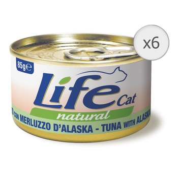 Hrana umeda pentru pisici Life Ton si Cod Alaska, 6 x 85 g Hrana umeda pentru pisici Life Ton si Cod Alaska, 6 x 85 g