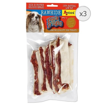 Recompense pentru caini Antos Duck D'Light, RawHide, 3 x 100 g Recompense pentru caini Antos Duck D'Light, RawHide, 3 x 100 g