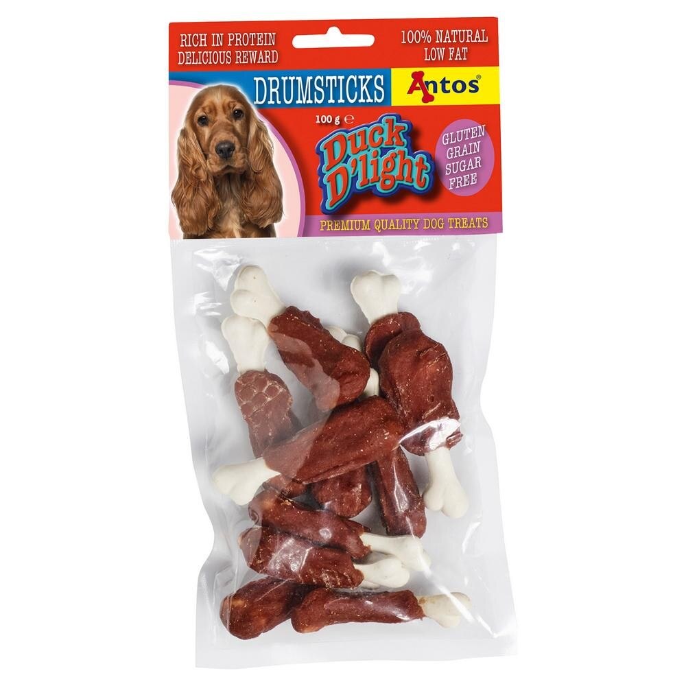Recompense pentru caini Antos Duck D'Light, Drumsticks, 3 x 100 g