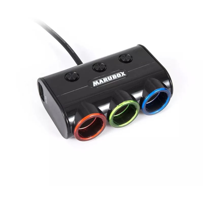 Prelungitor pentru bricheta cu 3 prize si 2x usb, 12v-24v