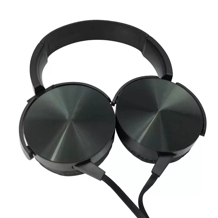 KlaussTech vezetékes audio fejhallgató, ergonómikus kialakítás, univerzális kompatibilitás, MP3 lejátszó, FM, mikrofon, tiszta és erőteljes hangzás, extra basszus, könnyű súly, hangerőszabályzó, könnyen használható, fekete