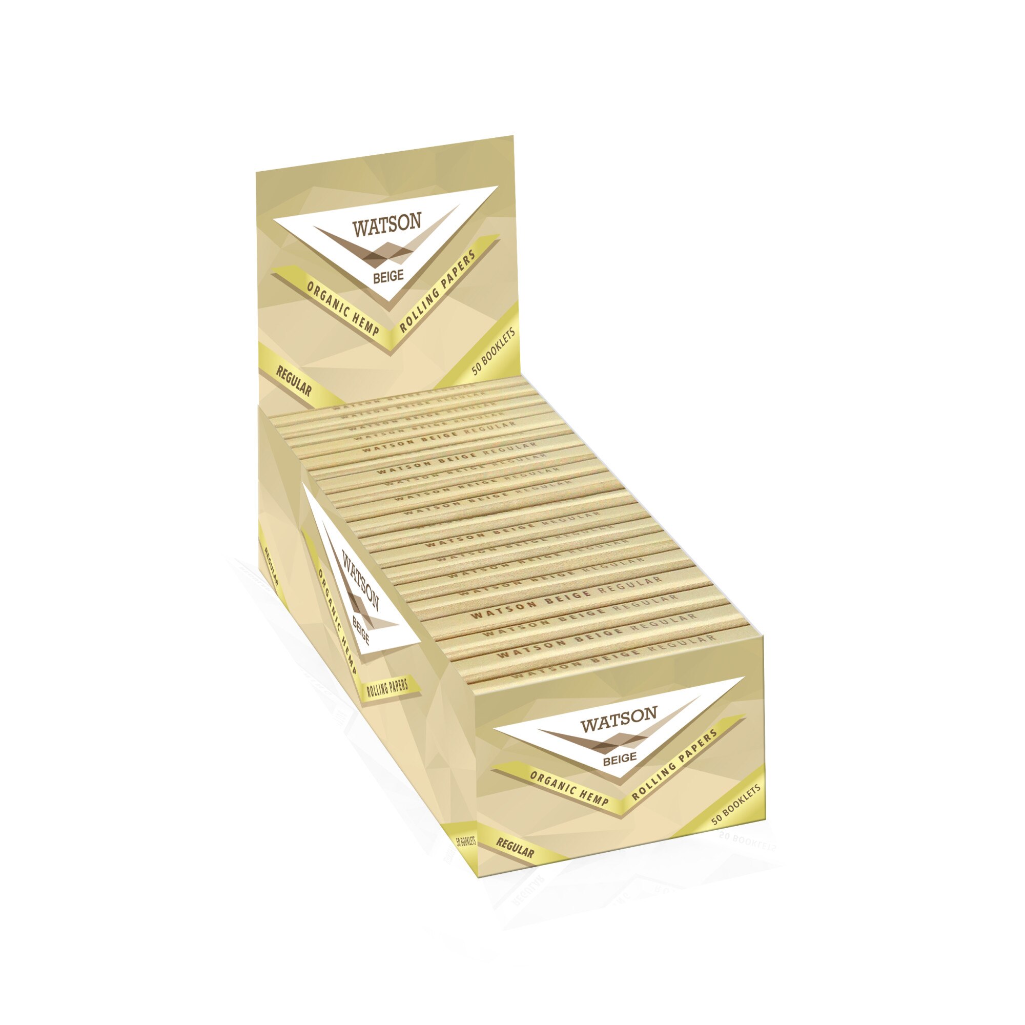 Set 50 Pachete Foite Rulat tutun Watson Beige Organic Hemp 70mm