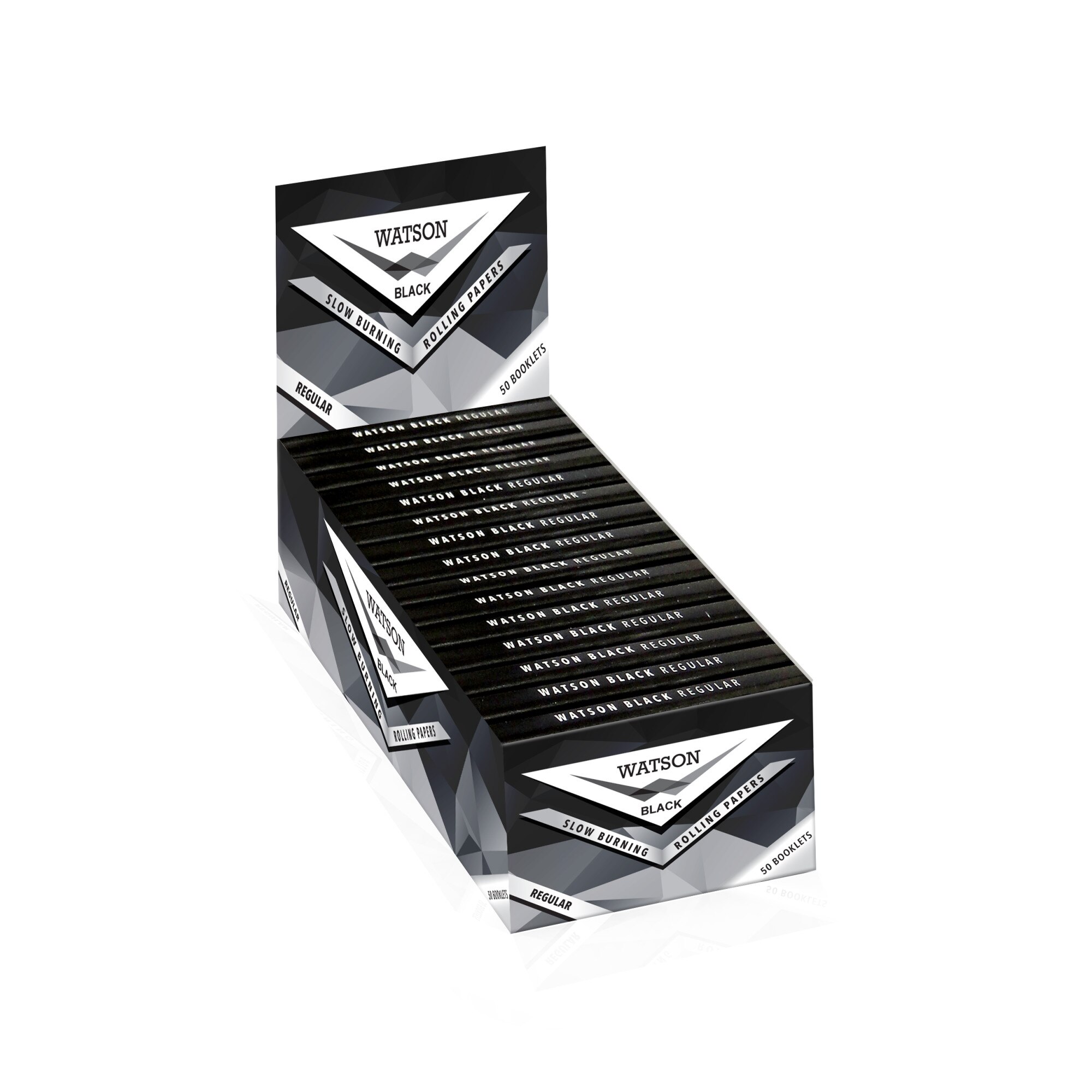 Set 50 Pachete Foite Rulat Tutun Watson Black 70mm