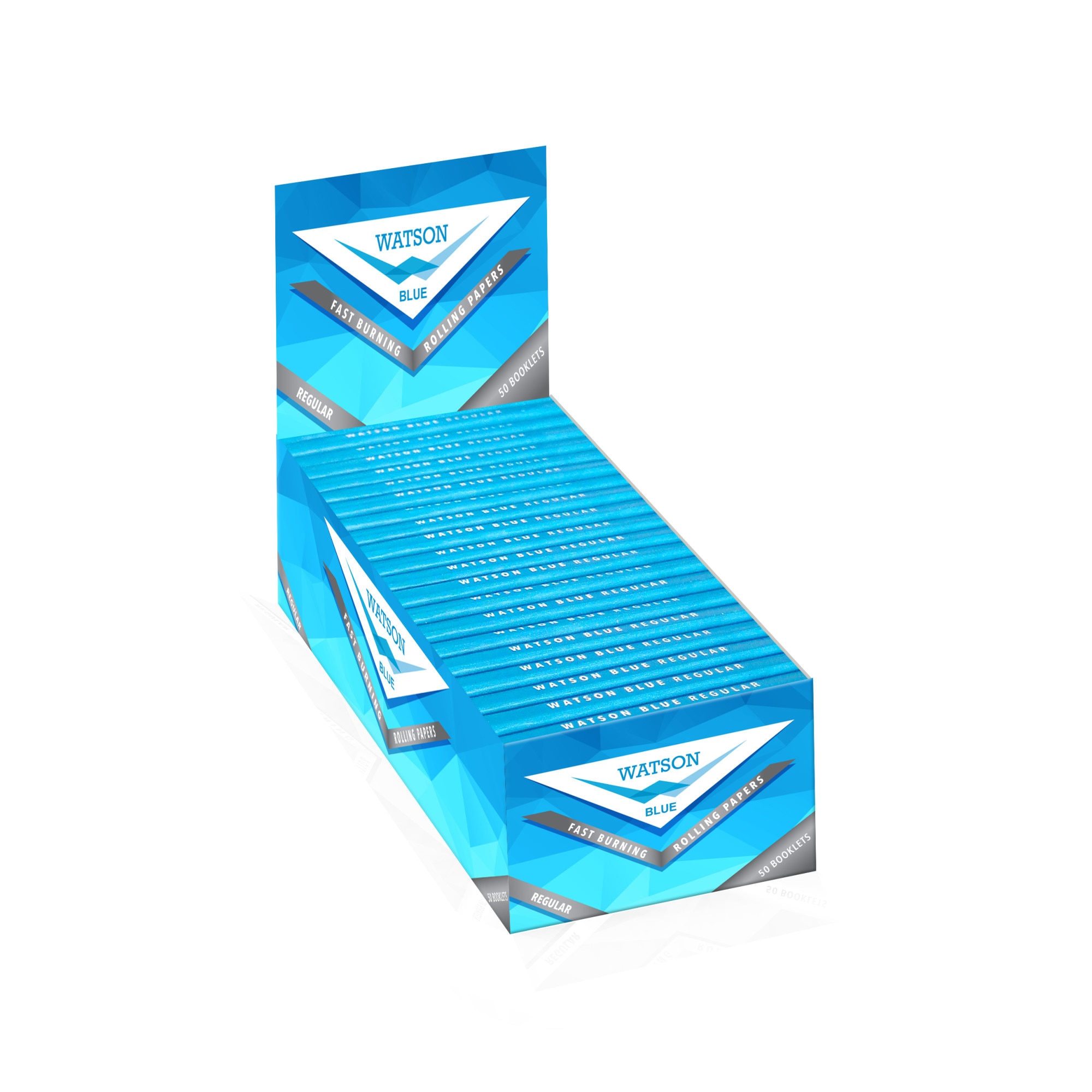 Set 50 Pachete Foite Rulat Tutun Watson Blue 70mm