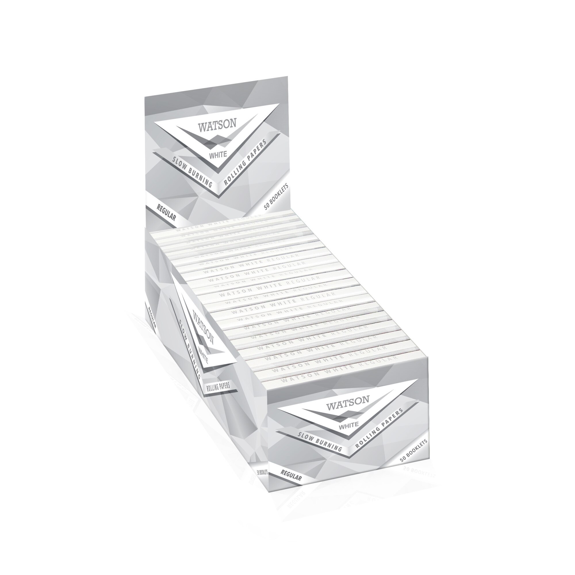 Set 50 Pachete Foite Rulat Tutun Watson White 70mm