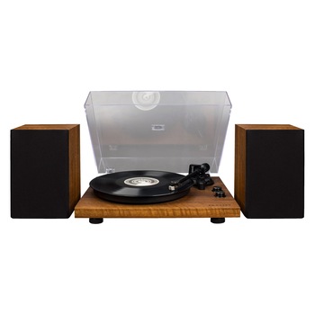 Pick-Up Hi-Fi Vintage Crosley C62 cu Boxe Externe, Bluetooth, Capac de protectie, Brat aluminiu, Anti Skate, culoare Lemn de nuc Pick-Up Hi-Fi Vintage Crosley C62 cu Boxe Externe, Bluetooth, Capac de protectie, Brat aluminiu, Anti Skate, culoare Lemn de nuc